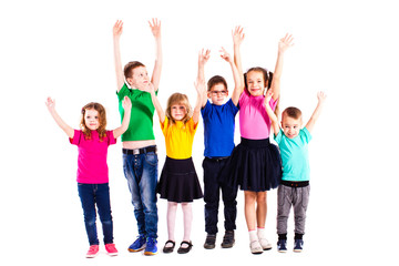 Obraz premium Happy boys and girls