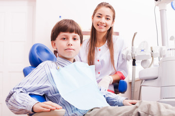 Teenager at the dental clinic