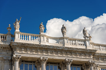 Fototapeta na wymiar Torino Italy - Detail of Palazzo Madama