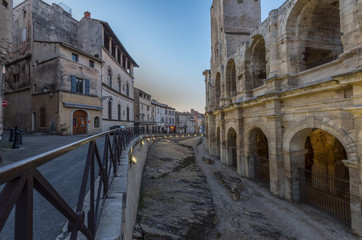 Fototapeta premium The Amphitheatre in City of Arles, starting point of Camino de Santiago and a World Heritage