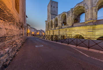 The Amphitheatre in City of Arles, starting point of Camino de Santiago and a World Heritage