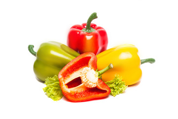 The colorful bell pepper