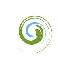 abstract twirl logo