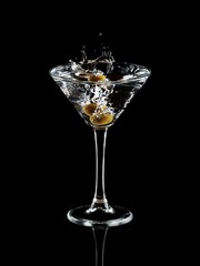 Martini Drink With Olives