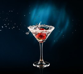 Martini Drink With Strawberry