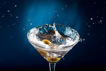 Martini Drink With Olive