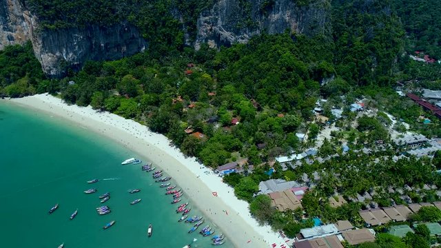 Aerial view of popular Thai Railey Beach, Thailand
