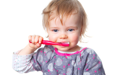 brushing teeth