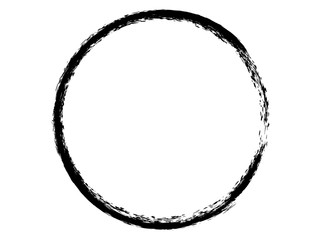 Grunge circle made with paint.Grunge element for your design.