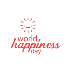 World Happiness Day Vector Template Design