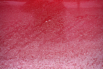 texture of red metal covered with dust
