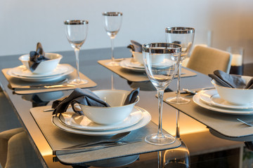 Modern dining table interior contemporary