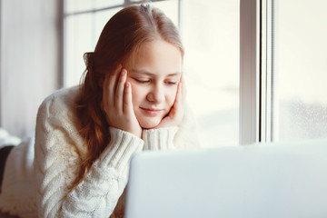 Young cute girl indoor