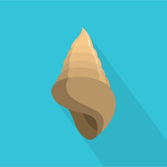 Spiral shell icon. Flat illustration of spiral shell vector icon for web