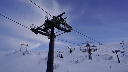 Arlberg, Vorarlberg Österreich, Strommasten