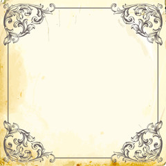 Vector baroque of vintage elements for design. 