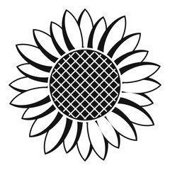 Nice sunflower icon. Simple illustration of nice sunflower vector icon for web