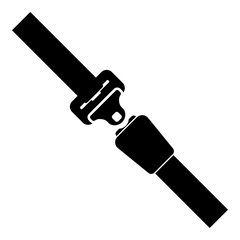 Seat belt icon black color illustration flat style simple image