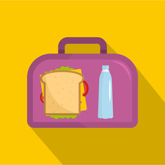 Office dinner icon. Flat illustration of office dinnervector icon for web