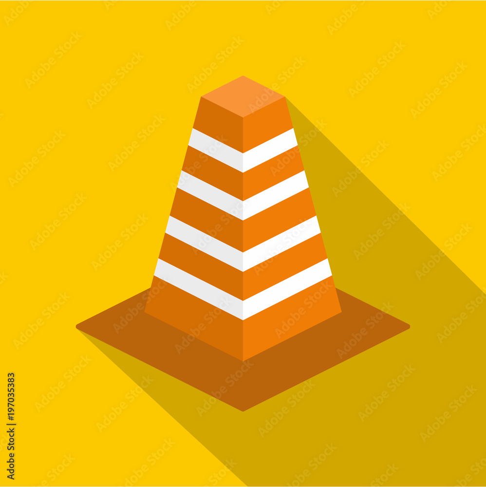 Sticker barrier icon. flat illustration of barrier vector icon for web