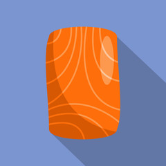 Salmon fillet icon. Flat illustration of salmon fillet vector icon for web