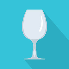 Wineglass icon. Flat illustration of wineglass vector icon for web