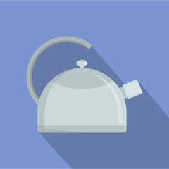 Kitchen kettle icon. Flat illustration of kitchen kettle vector icon for web