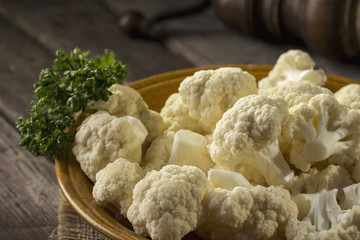 Cauliflower in a plate