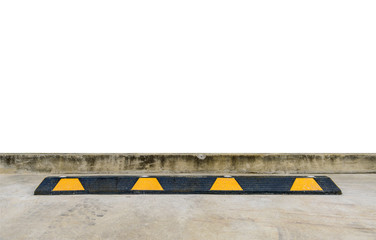 closeup parking lot on white background