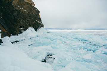 Fototapeta na wymiar Ices of Lake Baikal