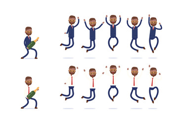 joyful group bounces. opens a bottle of champagne