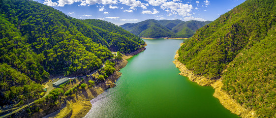 Aerial panorama of Lake Burrinjuck in Australia