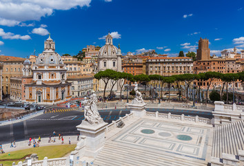 Square Piazza Venezia in Rome Italy