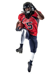 one american football player man studio isolated on white background © snaptitude