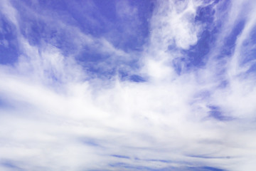 Blue sky with white cloud as background