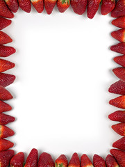 frame of strawberries