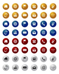 Contact icons - multiple color versions