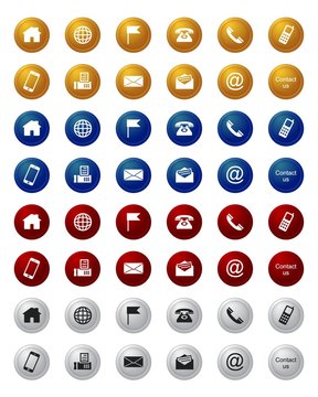 Contact icons - multiple color versions