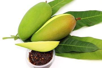 Fresh green sweet mango