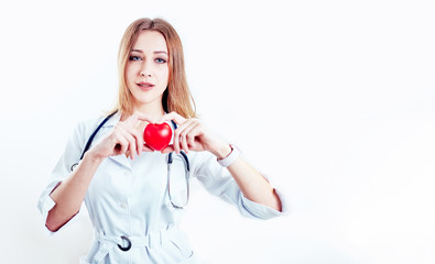 Close up of a nurse in front of a bright background