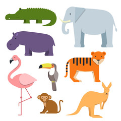 Cartoon clipart of wild animals. Australian fauna