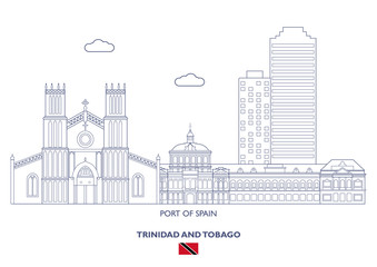Port of Spain City Skyline, Trinidad and Tobago
