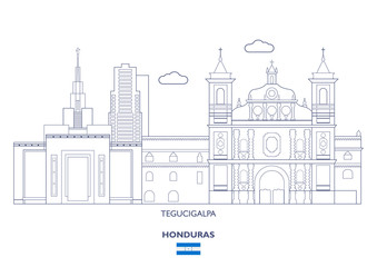 Fototapeta na wymiar Tegucigalpa City Skyline, Honduras