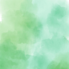 Fototapeta na wymiar Green watercolor background. Digital painting.