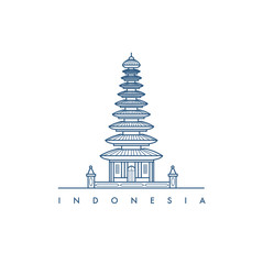 Indonesia. Bali.  illustration.