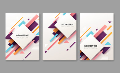 Abstract geometric banners. Brochure template. Vector illustration. 