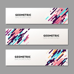 Abstract geometric banners. Brochure template. Vector illustration. 