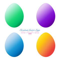 Gradient Easter Eggs. Vector Set.