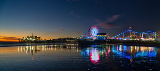 Santa Monica Pier at night