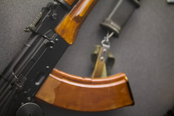 Soviet military automatic rifle - russian weapon